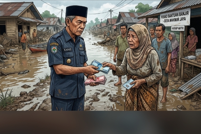 Diduga Korban Banjir Di Pungli Oknum Datok Penghulu,, Ancam Tidak Di Urus Bantuan Jika Tidak Diberi