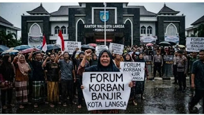 Aksi Demo Korban Banjir Kota Langsa Dibayangi Teror dan Intimidasi