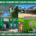 PB HMI Minta pihak Pemkot Kendari dan Kemenag Sultra Perhatikan Fasilitas Pendidikan Yayasan Darul Mukhlisin