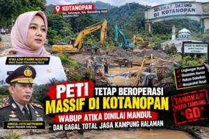 PETI Tetap Beroperasi Massif di Kotanopan, Wabup Atika Dinilai Mandul dan Gagal Jaga Kampung Halaman