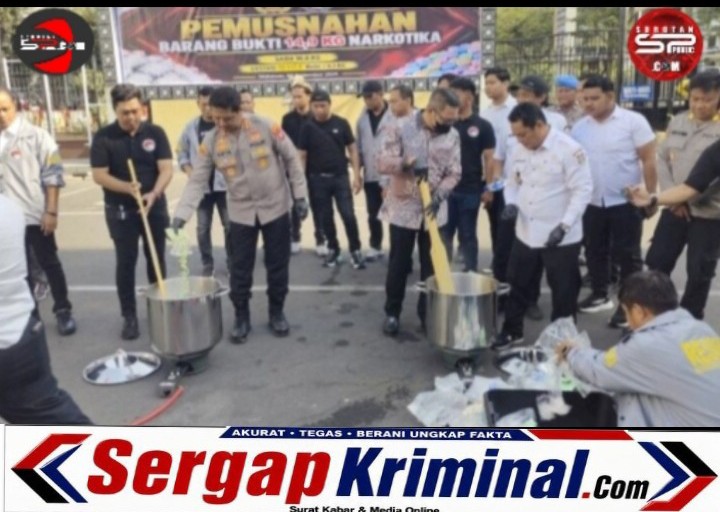 Musnahkan 14,9 Kg Barang Bukti Narkotika, Polrestabes Makassar Peringatkan Ancaman Hukuman Berat