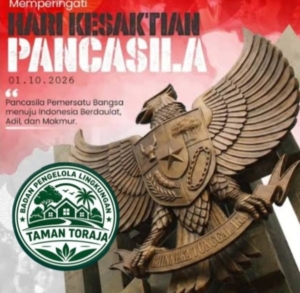 Hari Kesaktian Pancasila,Badan Pengelola Lingkungan Taman Toraja : Pancasila Pemersatu Bangsa.